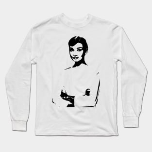 Audrey Hepburn Portrait Long Sleeve T-Shirt